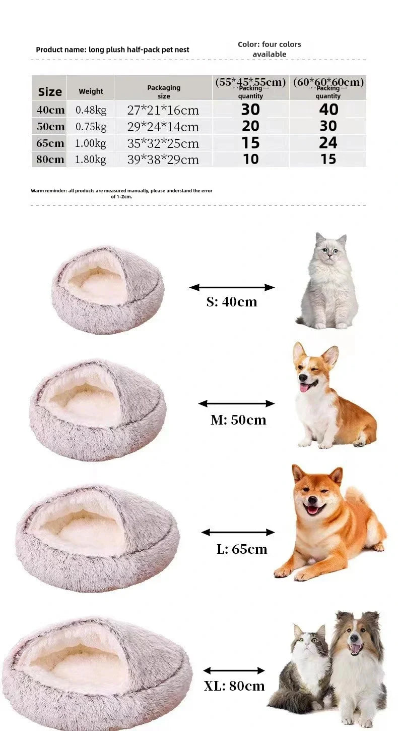 Calming Dog Bed – Soft Anti-Anxiety Plush Pet Bed
