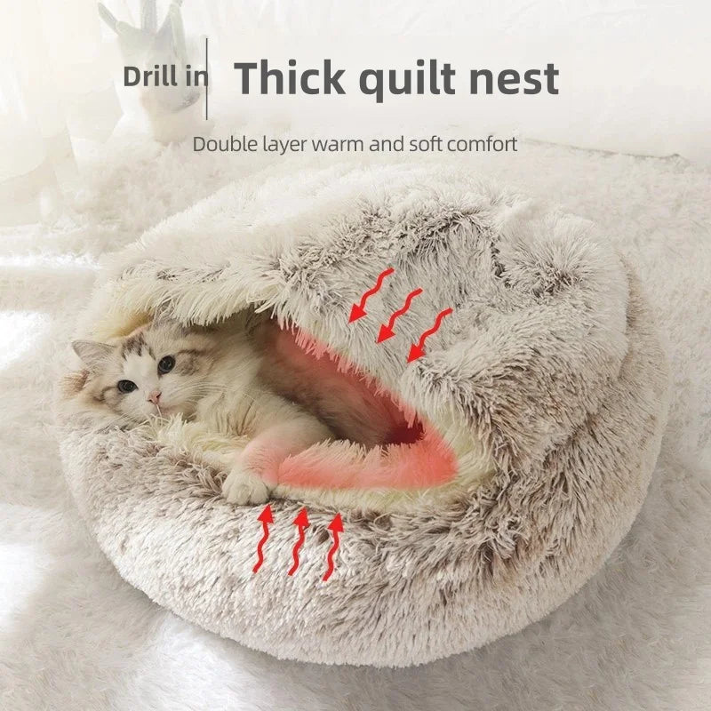 Calming Dog Bed – Soft Anti-Anxiety Plush Pet Bed