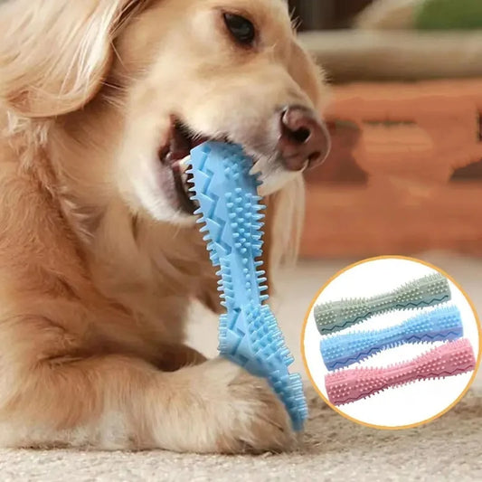 Premium Dog Chew Toy – Bite-Resistant TPR Teething Stick with Treat Dispensing & Dental Care Benefits