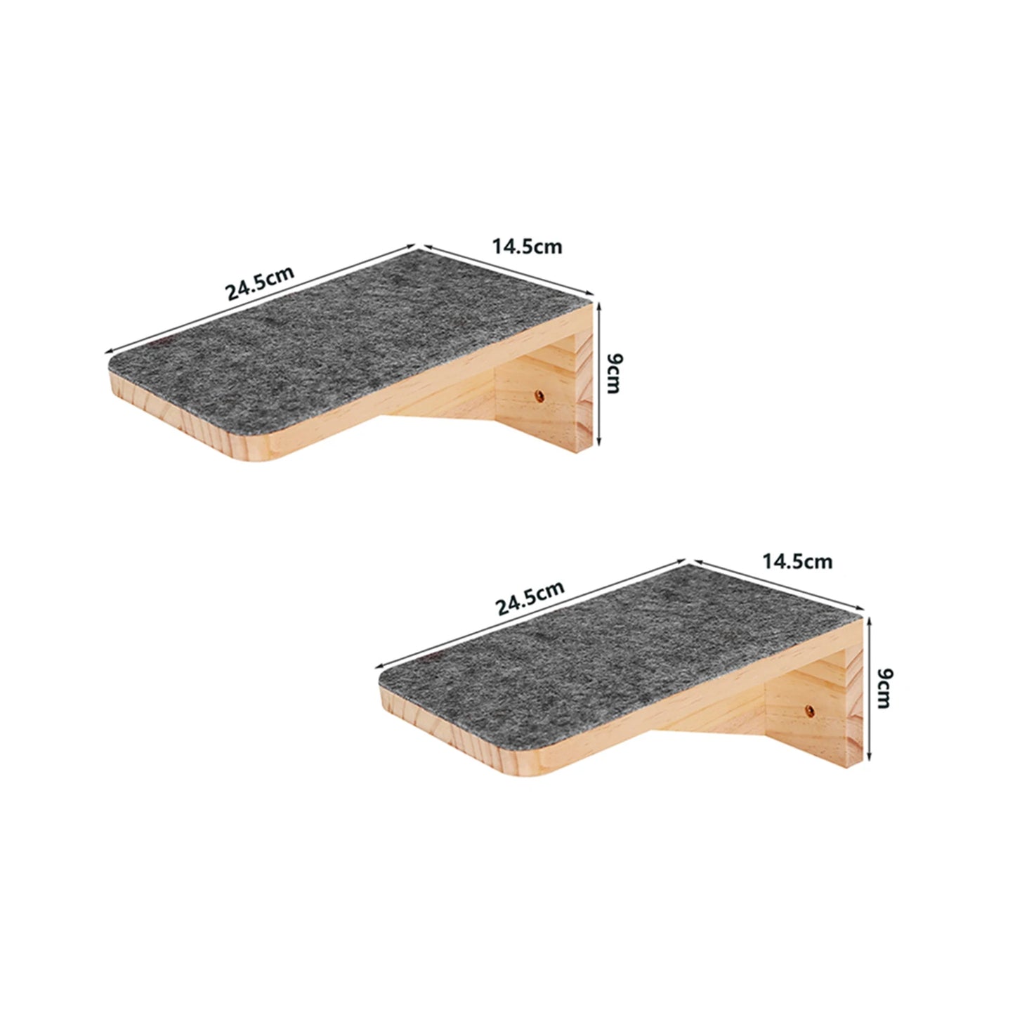 Wall Mounted Cat Tree Wooden Shelves Scratching Posts Climbing Cat tower Hammock With Solid Floating Perches Steps and Ladder