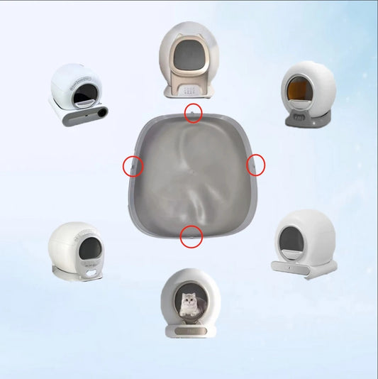 Automatic Cat Litter Box Accessories Silicone Pad Collecting Feces Bottom Capsule Cat Toilet Litter Box