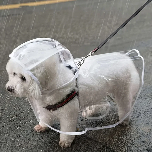 Transparent Waterproof Dog Raincoat – Lightweight Rain Jacket for All Weather Protection