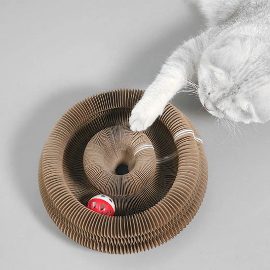 Premium Accordion Cat Scratching Board – Interactive Cardboard Toy for Play, Exercise & Claw Maintenance