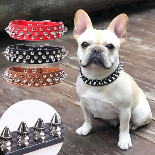 Premium Adjustable Leather Dog Collar – Soft, Durable & Comfortable for Small Dogs
