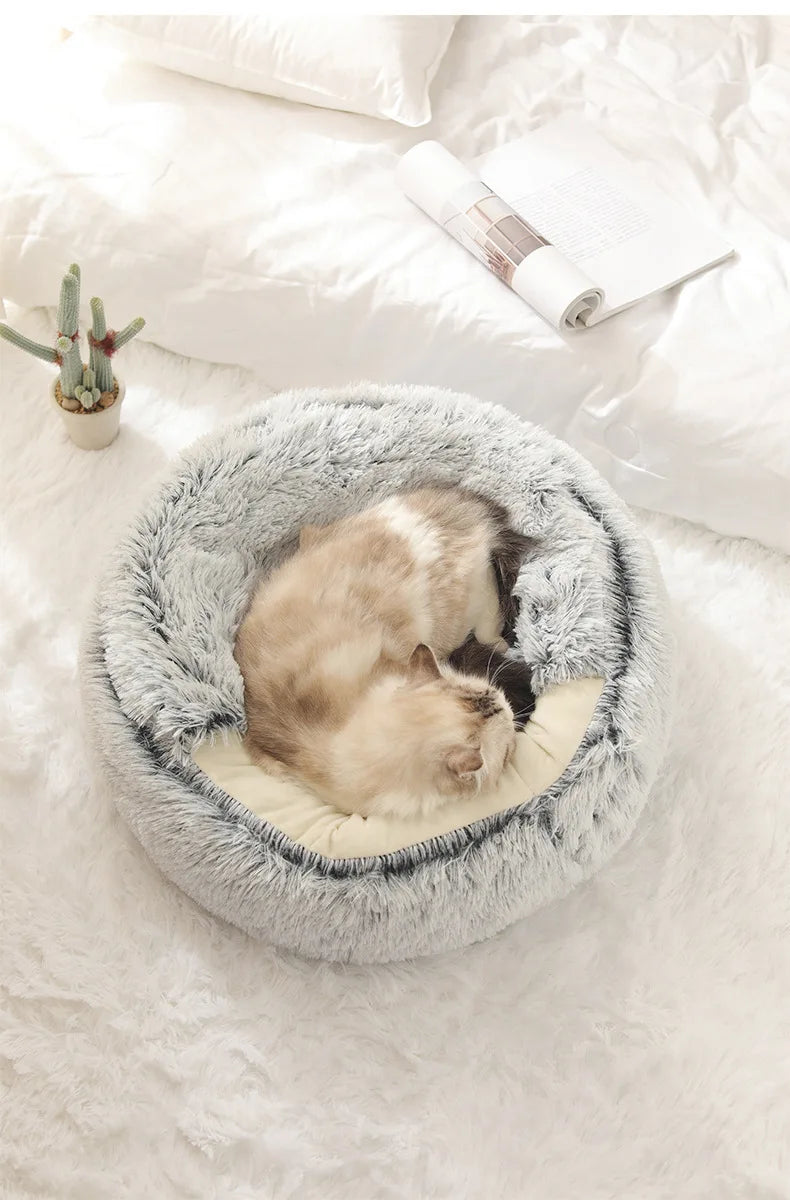 Calming Dog Bed – Soft Anti-Anxiety Plush Pet Bed