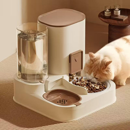 Smart 2-in-1 Automatic Pet Feeding Station – Food Dispenser with Gravity Water Flow for Fresh, Easy & Stress-Free Feeding
