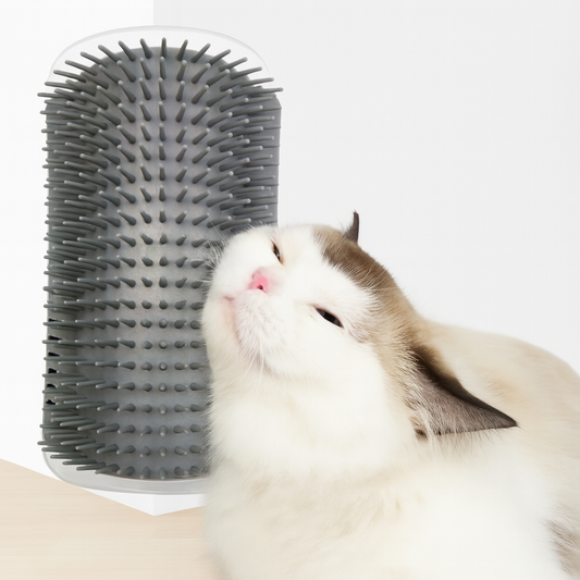 Cat Self-Grooming Corner Brush – Wall-Mounted Scratcher & Massager for Shedding Hair Removal | Easy Clean & Durable